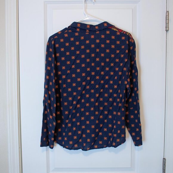 Eclectic VTG F Stop Shirt Mixed Patchwork Print Western Button M | True Autumn - Picture 6 of 8